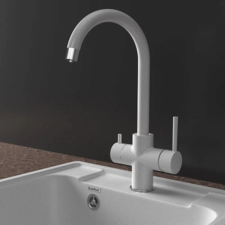 Смеситель для кухни GranFest GF-Z-5422 серый, с подключением к фильтру Смеситель для кухни GranFest GF-Z-5422 серый, с подключением к фильтру