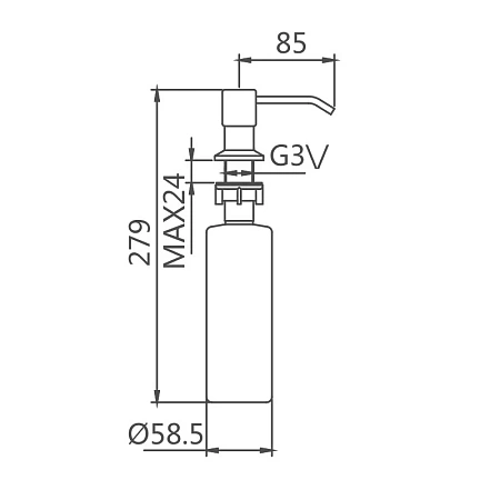 Дозатор жидкого мыла Haiba HB403 хром Дозатор жидкого мыла Haiba HB403 хром