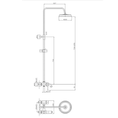 Душевая система Haiba HB2407 хром Душевая система Haiba HB2407 хром
