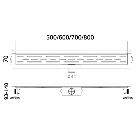 Душевой лоток Haiba HB91700 сатин Душевой лоток Haiba HB91700 сатин