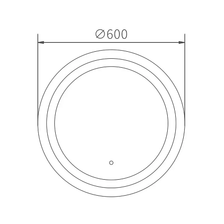 Зеркало Haiba HB662, 60x60 с LED подсветкой Зеркало Haiba HB662, 60x60 с LED подсветкой
