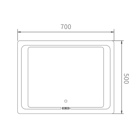 Зеркало Haiba HB664, 70x50 с LED подсветкой Зеркало Haiba HB664, 70x50 с LED подсветкой