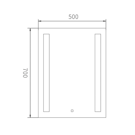 Зеркало Haiba HB663, 50x70 с LED подсветкой Зеркало Haiba HB663, 50x70 с LED подсветкой