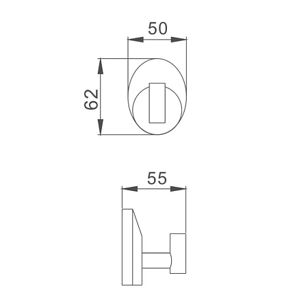 Крючок Haiba HB1605-1 хром Крючок Haiba HB1605-1 хром