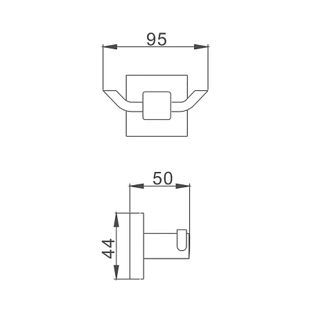 Крючок Haiba HB8905-2 черный Крючок Haiba HB8905-2 черный