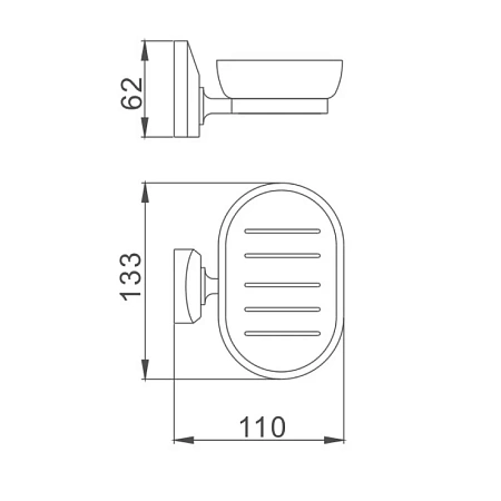 Мыльница Haiba HB1602 хром Мыльница Haiba HB1602 хром