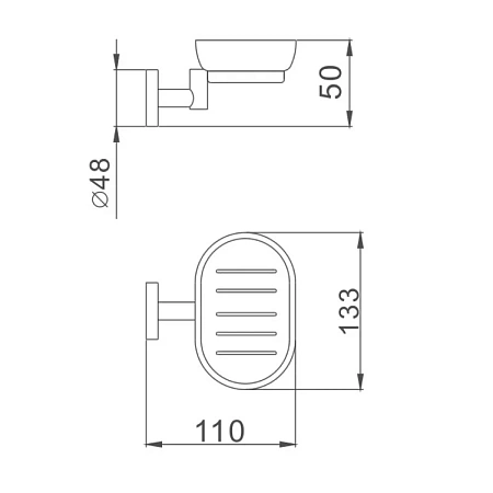 Мыльница Haiba HB1702 хром Мыльница Haiba HB1702 хром