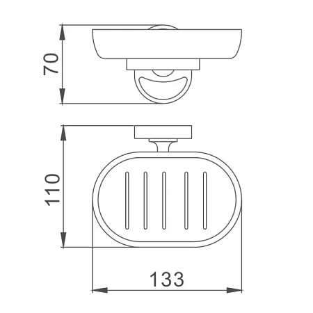 Мыльница Haiba HB1902 хром Мыльница Haiba HB1902 хром
