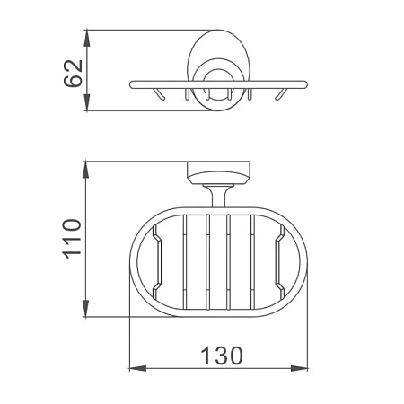 Мыльница Haiba HB1602-1 хром Мыльница Haiba HB1602-1 хром
