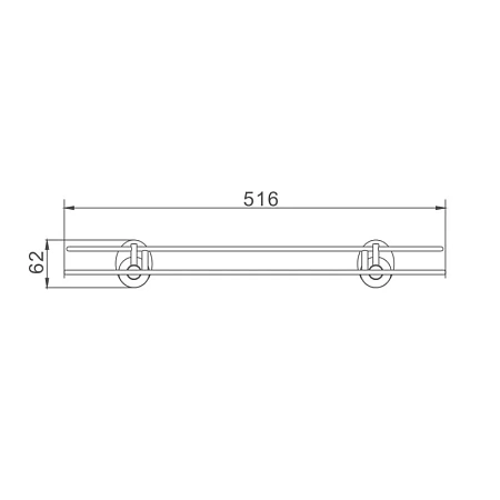 Полка Haiba HB1607-1 хром Полка Haiba HB1607-1 хром