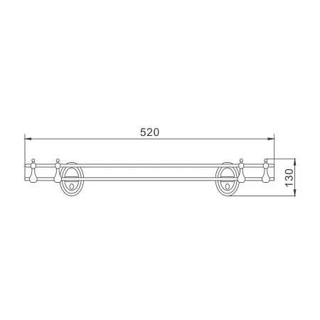 Полка Haiba HB1507 хром Полка Haiba HB1507 хром