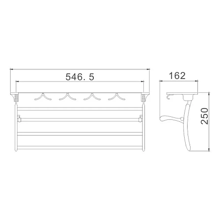 Полотенцедержатель Haiba HB805 хром Полотенцедержатель Haiba HB805 хром