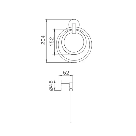 Полотенцедержатель Haiba HB1704-1 хром Полотенцедержатель Haiba HB1704-1 хром