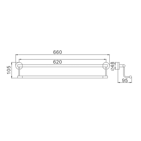 Полотенцедержатель Haiba HB1709 хром Полотенцедержатель Haiba HB1709 хром