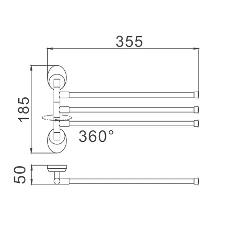 Полотенцедержатель Haiba HB1613 хром Полотенцедержатель Haiba HB1613 хром