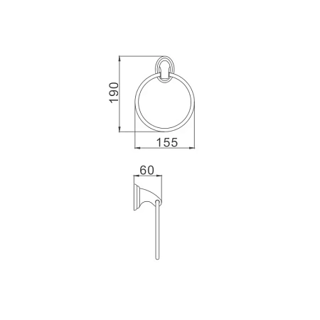 Полотенцедержатель Haiba HB1504 хром Полотенцедержатель Haiba HB1504 хром