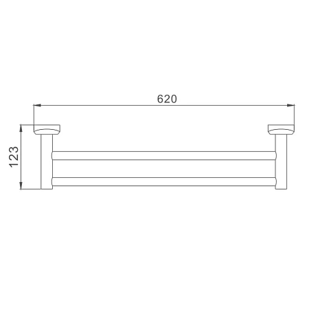 Полотенцедержатель Haiba HB1609 хром Полотенцедержатель Haiba HB1609 хром