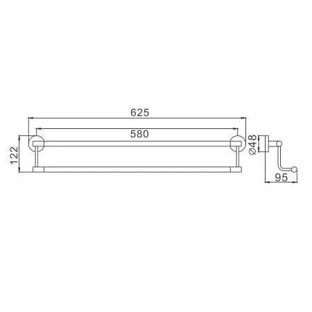 Полотенцедержатель Haiba HB8709 черный Полотенцедержатель Haiba HB8709 черный