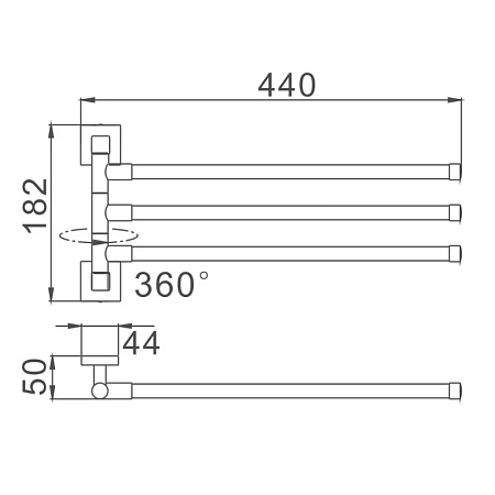 Полотенцедержатель Haiba HB8613 хром Полотенцедержатель Haiba HB8613 хром