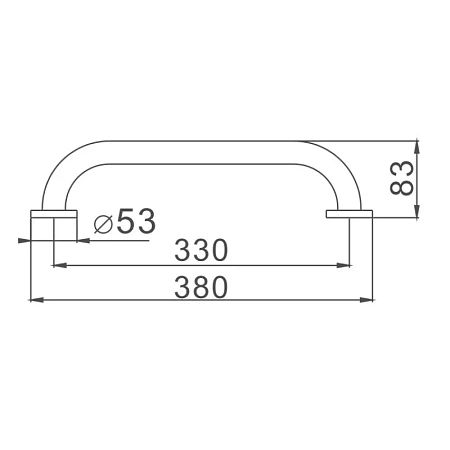 Поручень Haiba HB1718 хром Поручень Haiba HB1718 хром