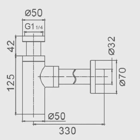 Сифон для раковины Haiba HB80-1 хром Сифон для раковины Haiba HB80-1 хром
