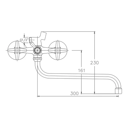 Смеситель для ванны Haiba HB2220 хром Смеситель для ванны Haiba HB2220 хром