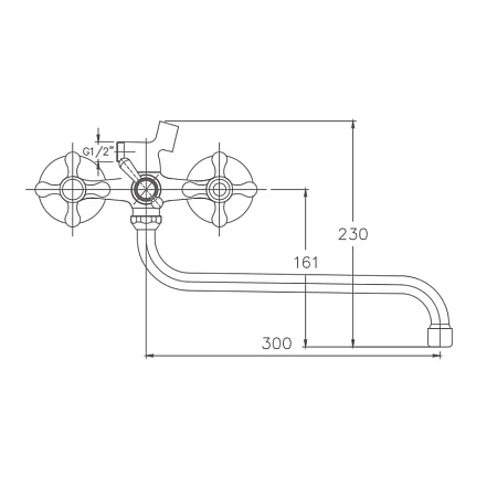 Смеситель для ванны Haiba HB2226 хром Смеситель для ванны Haiba HB2226 хром