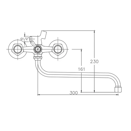 Смеситель для ванны Haiba HB2209 хром Смеситель для ванны Haiba HB2209 хром