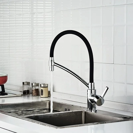 Смеситель для кухни Haiba HB73643-7 черный Смеситель для кухни Haiba HB73643-7 черный