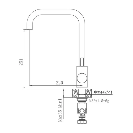 Смеситель для кухни Haiba HB71304-4 сталь Смеситель для кухни Haiba HB71304-4 сталь