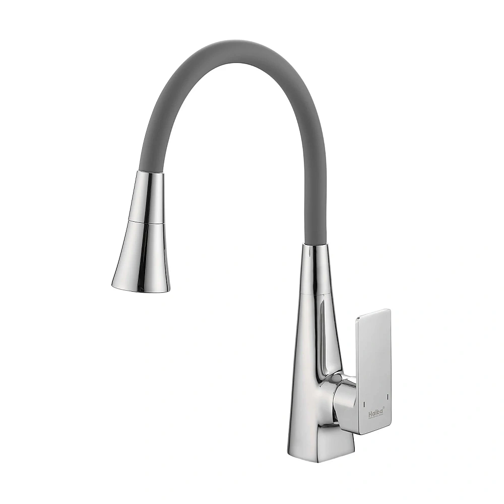 Смеситель для кухни Haiba HB73823 с гибким изливом, хром — Изображение 1