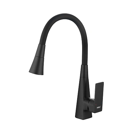 Смеситель для кухни Haiba HB73823-7 с гибким изливом, черный Смеситель для кухни Haiba HB73823-7 с гибким изливом, черный