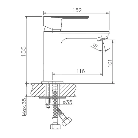 Смеситель для раковины Haiba HB10505-8 белый Смеситель для раковины Haiba HB10505-8 белый