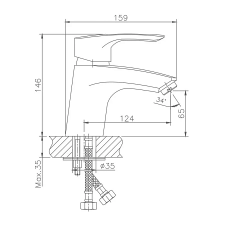 Смеситель для раковины Haiba HB1066 хром Смеситель для раковины Haiba HB1066 хром
