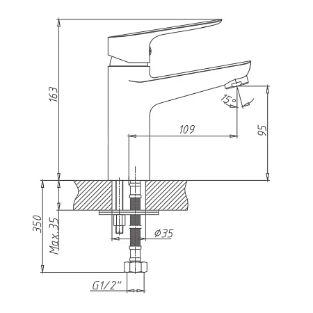 Смеситель для раковины Haiba HB10506 хром Смеситель для раковины Haiba HB10506 хром