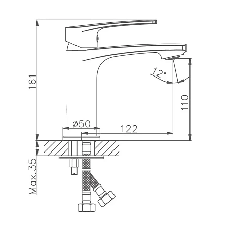 Смеситель для раковины Haiba HB10587 хром Смеситель для раковины Haiba HB10587 хром