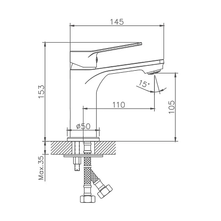 Смеситель для раковины Haiba HB10559 хром Смеситель для раковины Haiba HB10559 хром