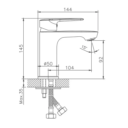 Смеситель для раковины Haiba HB10563 хром Смеситель для раковины Haiba HB10563 хром