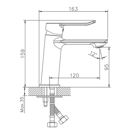 Смеситель для раковины Haiba HB10556 хром Смеситель для раковины Haiba HB10556 хром