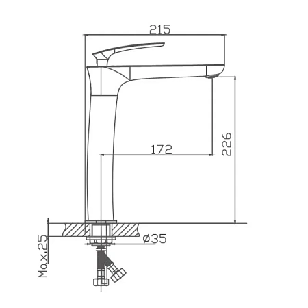 Смеситель для раковины Haiba HB11616 хром Смеситель для раковины Haiba HB11616 хром
