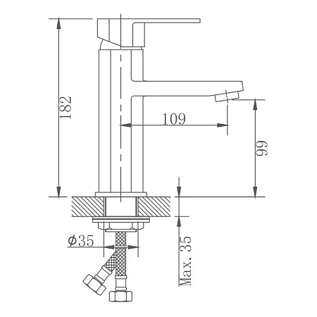 Смеситель для раковины Haiba HB10806 сатин Смеситель для раковины Haiba HB10806 сатин