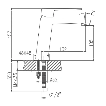 Смеситель для раковины Haiba HB11191 хром Смеситель для раковины Haiba HB11191 хром