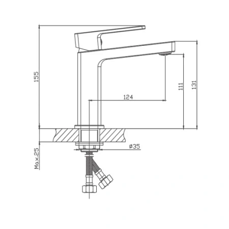 Смеситель для раковины Haiba HB10615 хром Смеситель для раковины Haiba HB10615 хром