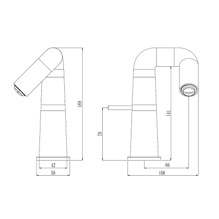 Смеситель для раковины Haiba HB10813-3 пепельный Смеситель для раковины Haiba HB10813-3 пепельный