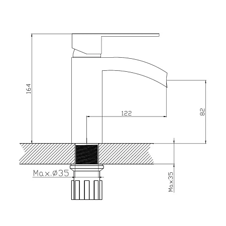 Смеситель для раковины Haiba HB13505 хром Смеситель для раковины Haiba HB13505 хром