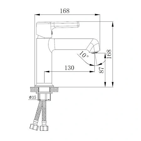 Смеситель для раковины Haiba HB10814-7 черный Смеситель для раковины Haiba HB10814-7 черный