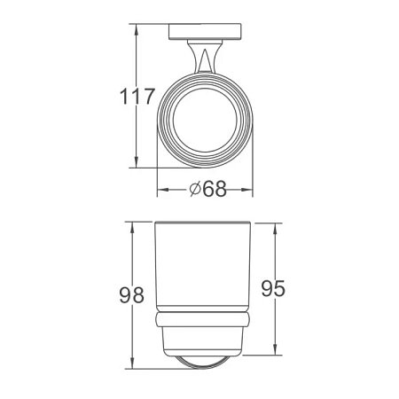 Стакан Haiba HB1906-1 хром Стакан Haiba HB1906-1 хром