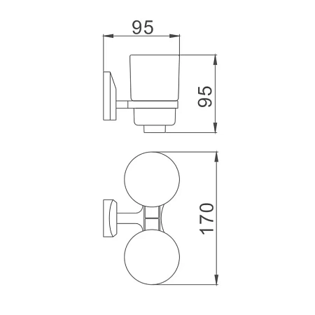 Стакан Haiba HB1608 хром Стакан Haiba HB1608 хром
