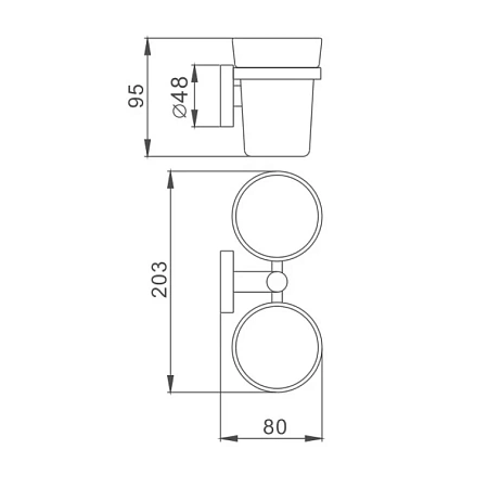 Стакан Haiba HB1708 хром Стакан Haiba HB1708 хром