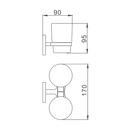 Стакан Haiba HB8608 хром Стакан Haiba HB8608 хром